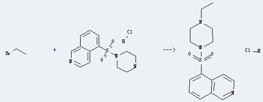 1-(5-Isoquinolinesulfonyl)piperazine Hydrochloride can react with bromoethane to get C15H19N3O2S*2ClH